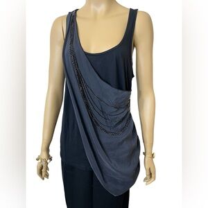 LAQUETTE LADYS FANCY BLOUSE WITH CHAINS. VERY SEXY AND FLATTERING SIZE S…